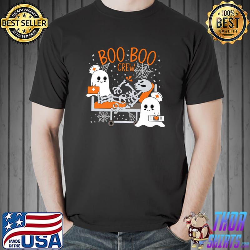 Halloween Medical Ghost And Skeleton Emergency Boo Boo Crew Nurse T-Shirt