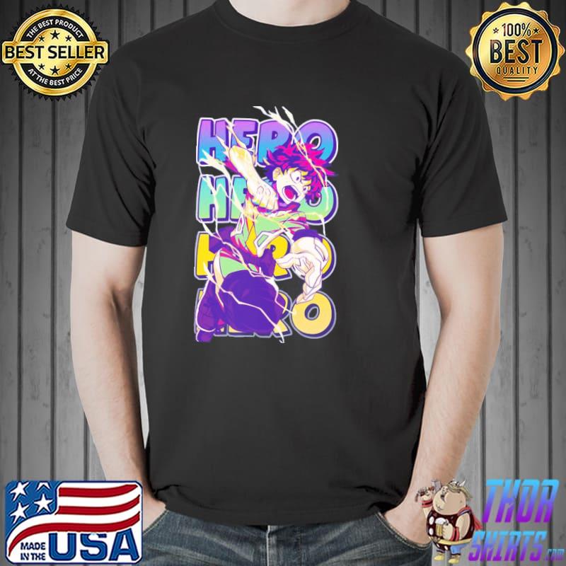 Hero izuku pastel color my hero academia anime shirt