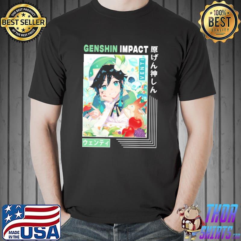 Japanese style ventI genshin impact ventI chibI retro shirt