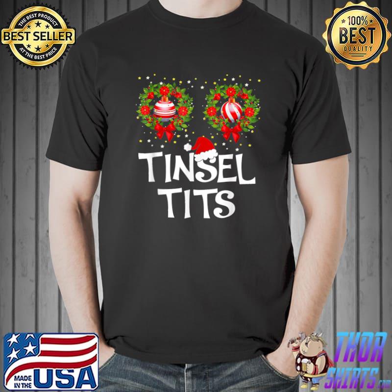Jingle Balls Tinsel Tits Couples Christmas Matching Couple T-Shirt