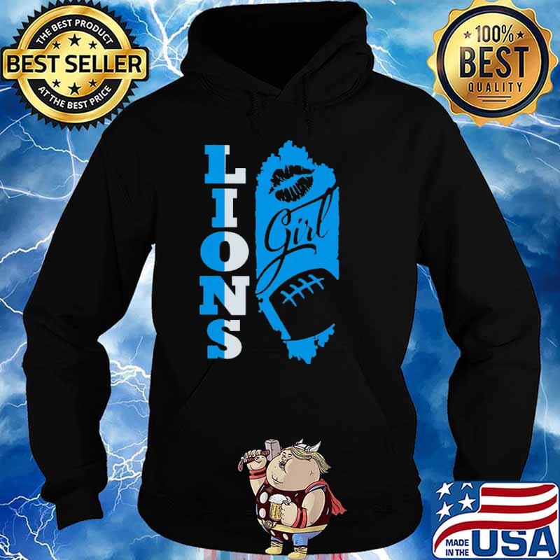 Lions Girl Lip Baseball Shirt Hoodie