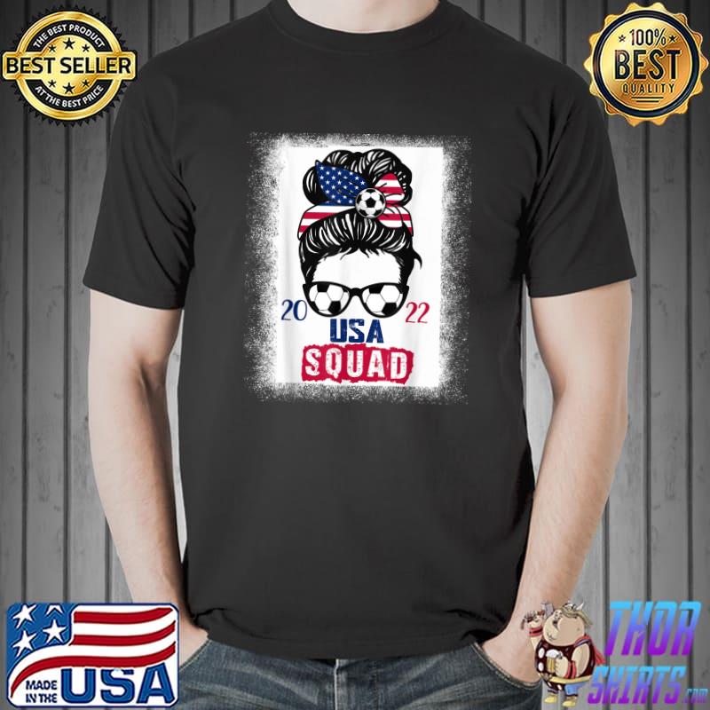 Messy Bun American Squad Soccer Team Flag Football 2022 Event T-Shirt