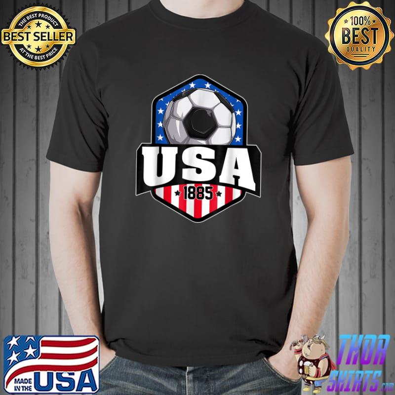 National America Flag American Soccer Usa 1885 Jersey Fan Team T-Shirt