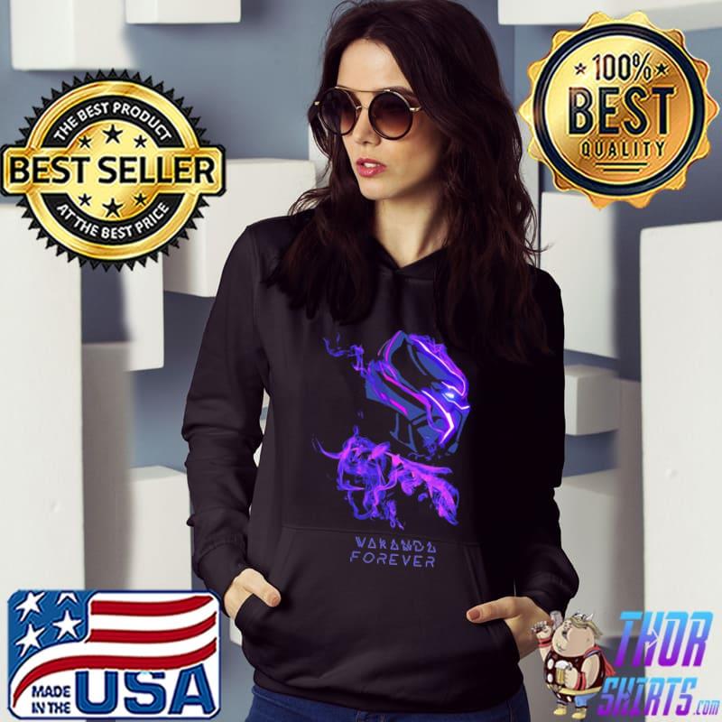 Neon smoke design black panther wakanda forever 2022 movie s Hoodie