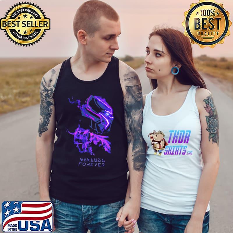 Neon smoke design black panther wakanda forever 2022 movie s Tank Top