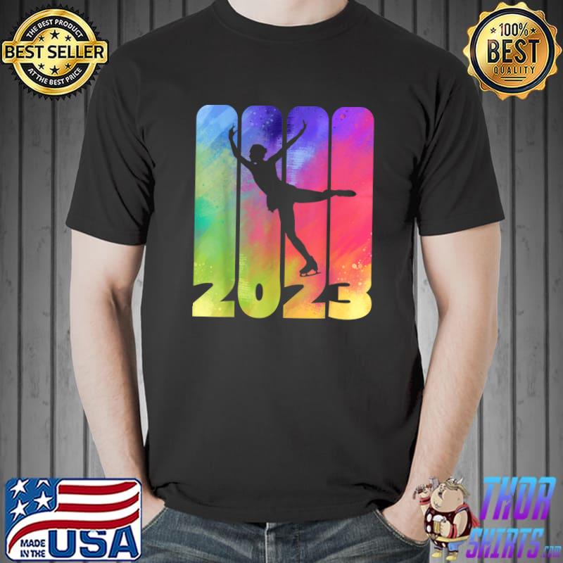 New Season Ice Skating Colorful Woman Or Girl Figure Skater T-Shirt