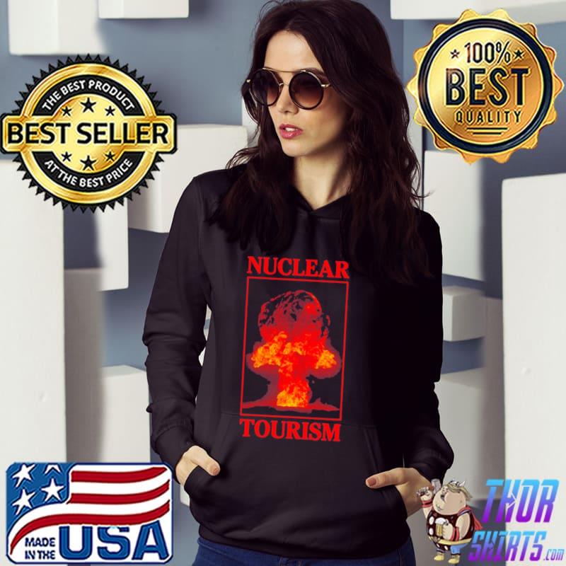 Nuclear tourism red design world war s Hoodie