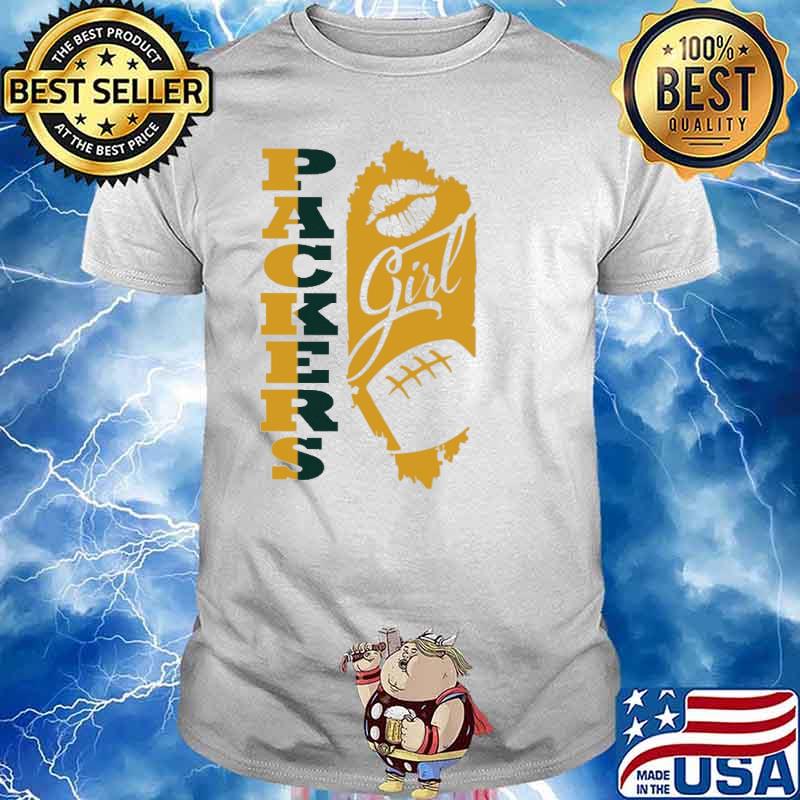 Packers Girl Lip Baseball Shirt