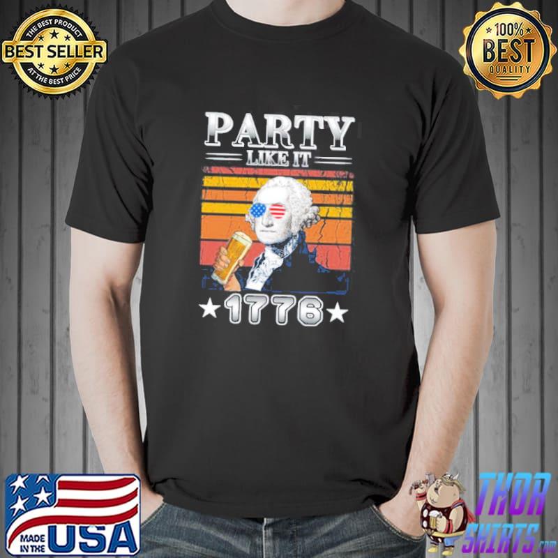 Party like it's 1776 george Washington usa flag trending shirt