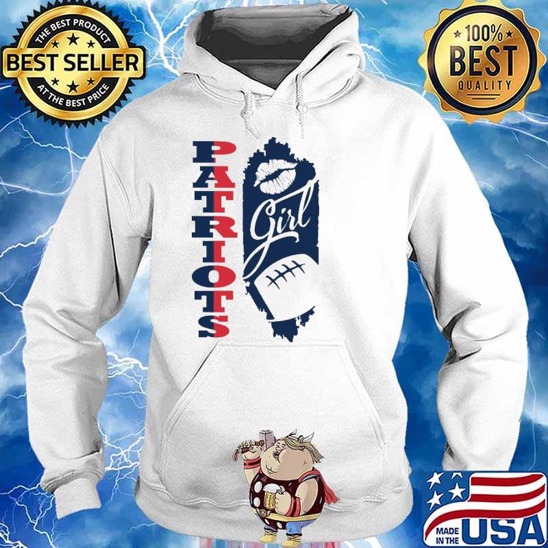 Patriots Girl Lip Baseball Shirt Hoodie