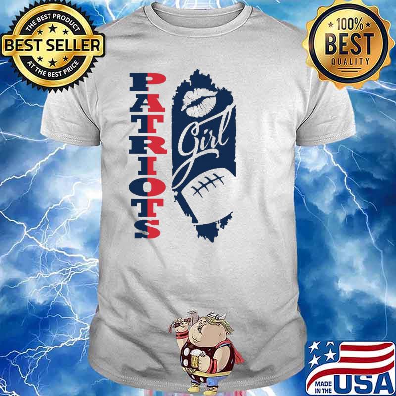 Patriots Girl Lip Baseball Shirt