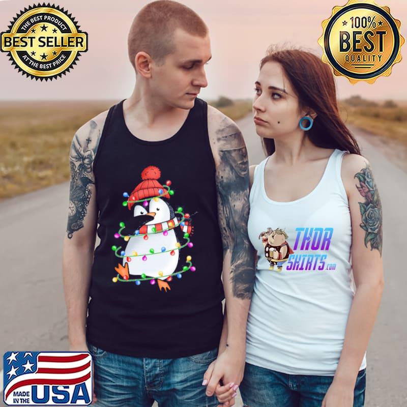 Penquin christmas lights santa dabbing through the snow classic s Tank Top