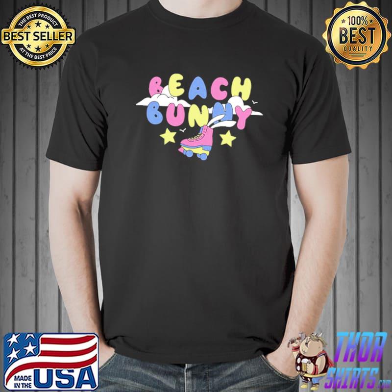 Quad skates design beach bunny shirt