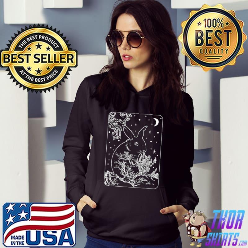 Rabbit Lover Rabbit And Moon Card T-Shirt Hoodie