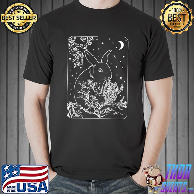 Rabbit Lover Rabbit And Moon Card T-Shirt