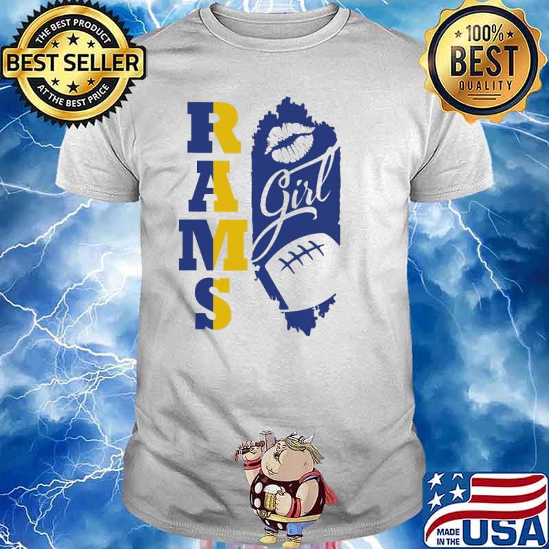 Rams Girl Lip Baseball Shirt
