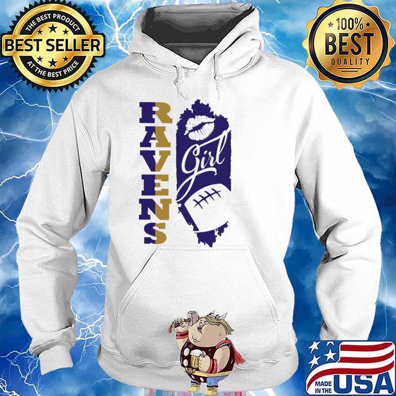 Ravens Girl Lip Baseball Shirt Hoodie