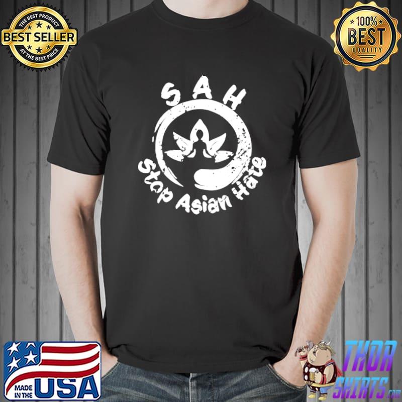 Sah stop asian hate yoga symbol T-Shirt