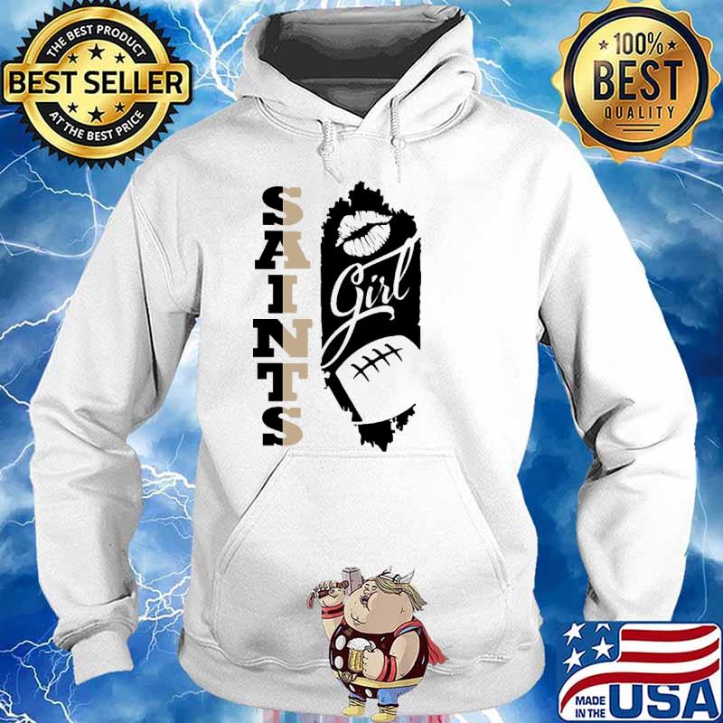 Saints Girl Lip Baseball Shirt Hoodie