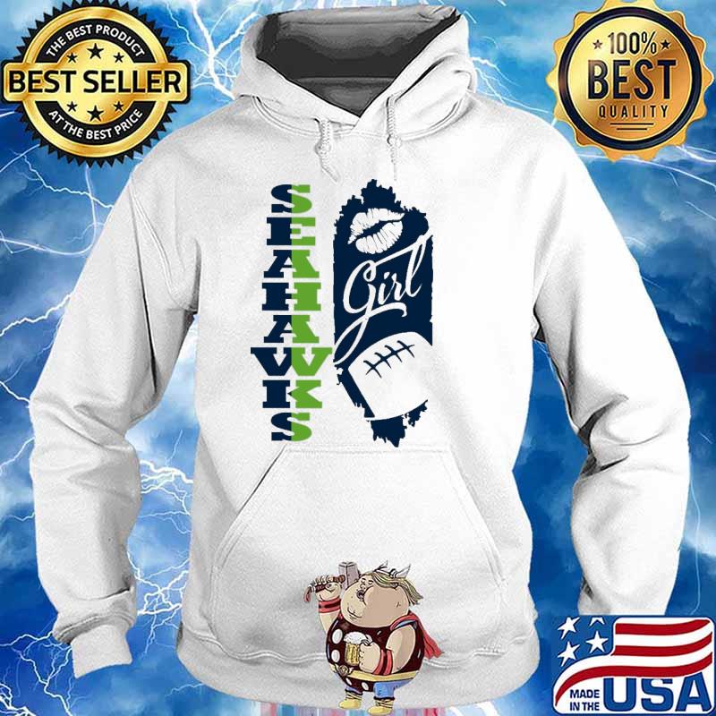 Seahawks Girl Lip Baseball Shirt Hoodie