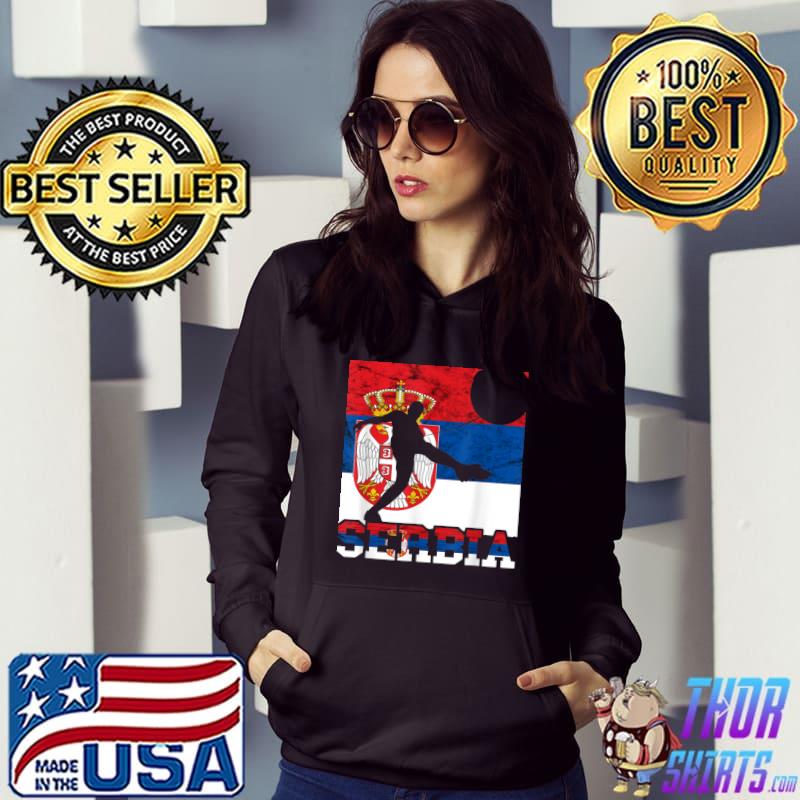 Serbian Flag Serbia Serbian Soccer Team Serbian Pride T-Shirt Hoodie