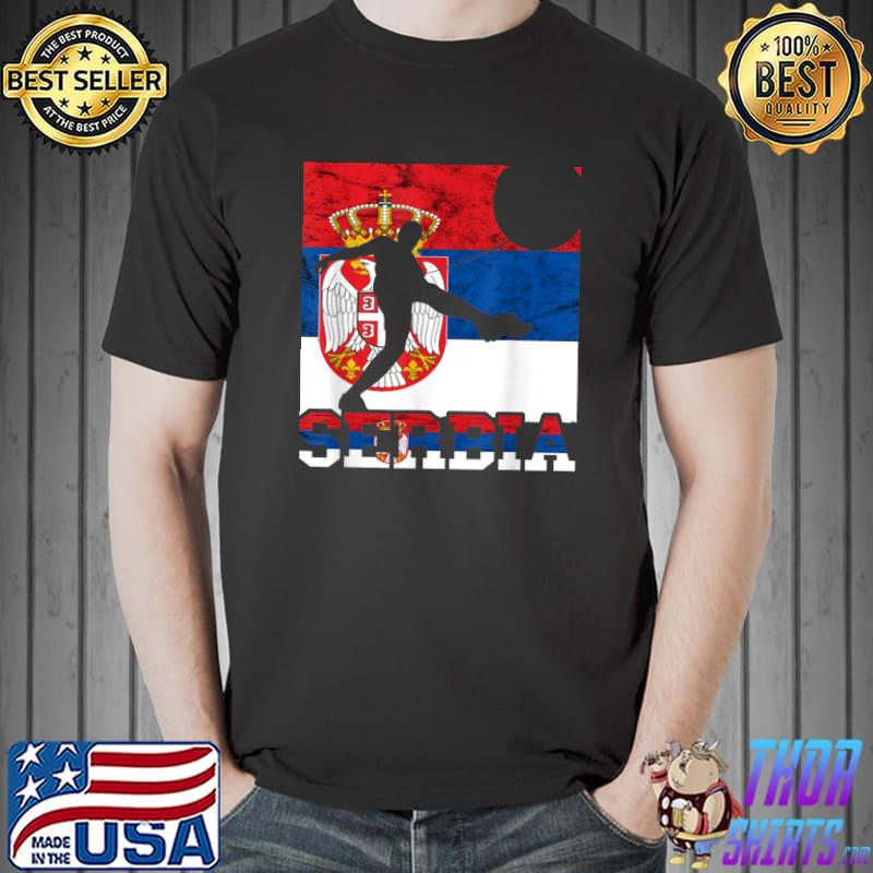 Serbian Flag Serbia Serbian Soccer Team Serbian Pride T-Shirt