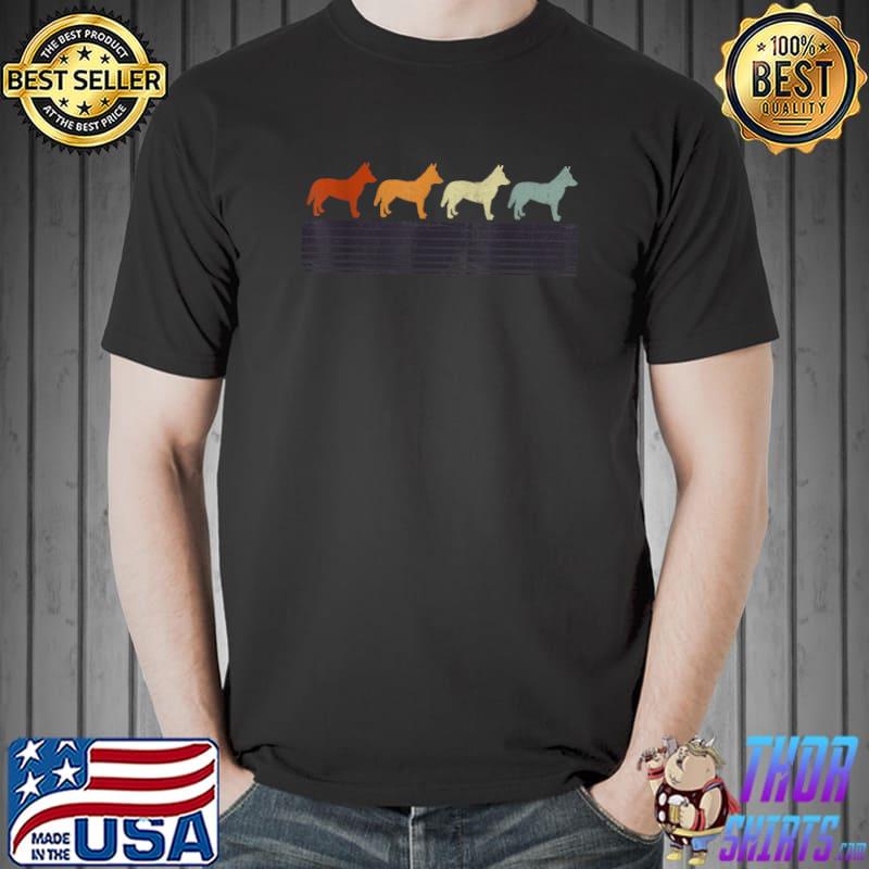 Shepsky Vintage Retro Mom Dad Dog Women T-Shirt