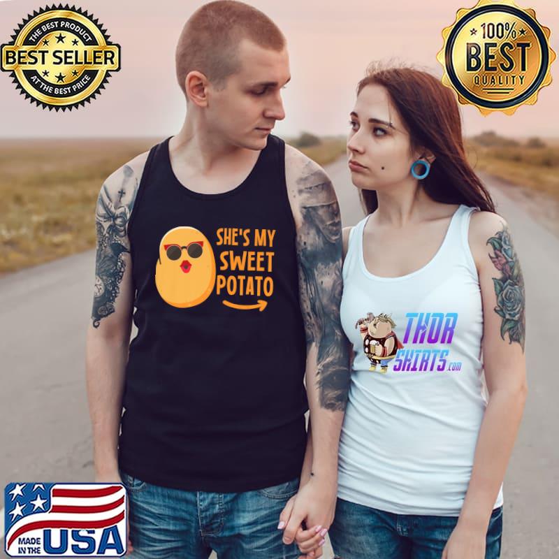 She's My Sweet Potato I Yam Thanksgiving Couples Matching PJ T-Shirt Tank Top