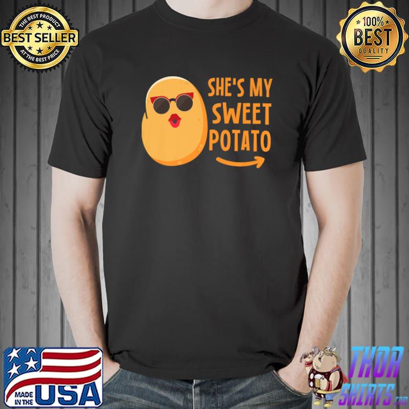 She's My Sweet Potato I Yam Thanksgiving Couples Matching PJ T-Shirt