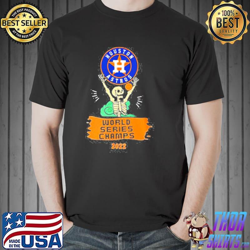 Skeleton houston astros world series champions 2022 baseball shirt
