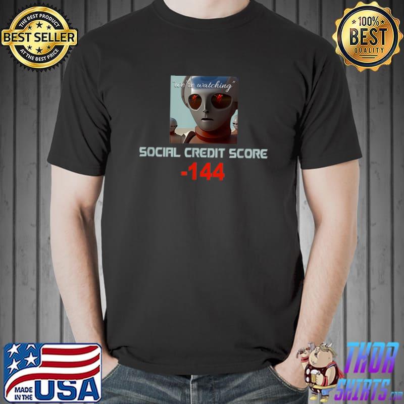Social Credit Score Woke Cyborgs Robots Cancel Culture T-Shirt