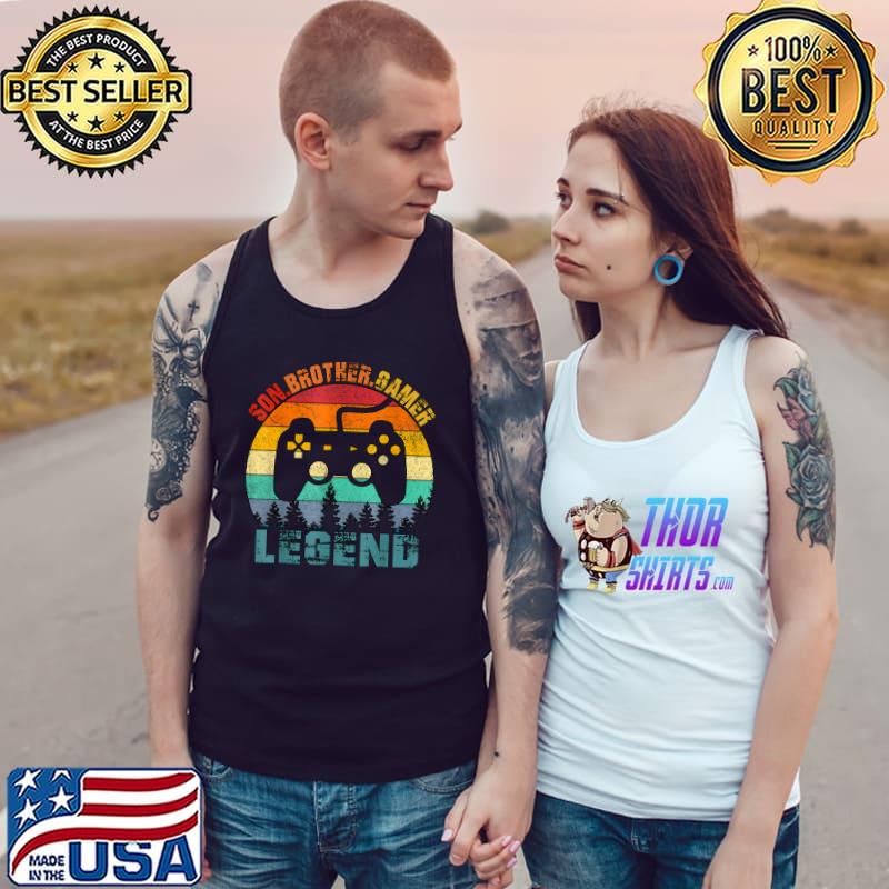 Son Brother Gamer Legend Video Game Vintage Sunset Gaming Gifts 16 Year Old Christmas Gamer T-Shirt Tank Top