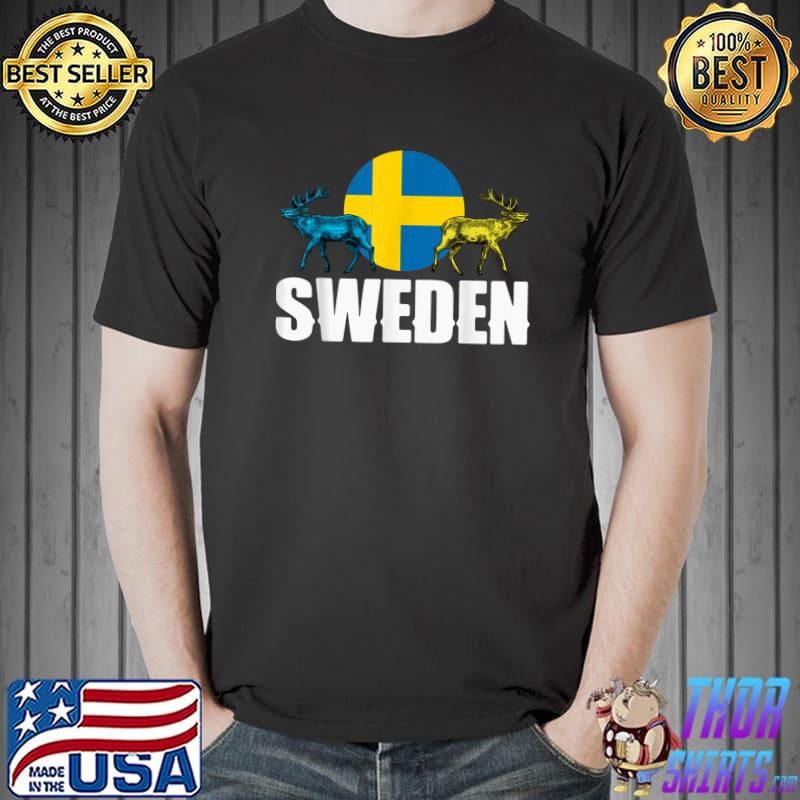 Sweden Swedish Sweden National Animal Silhouettes T-Shirt