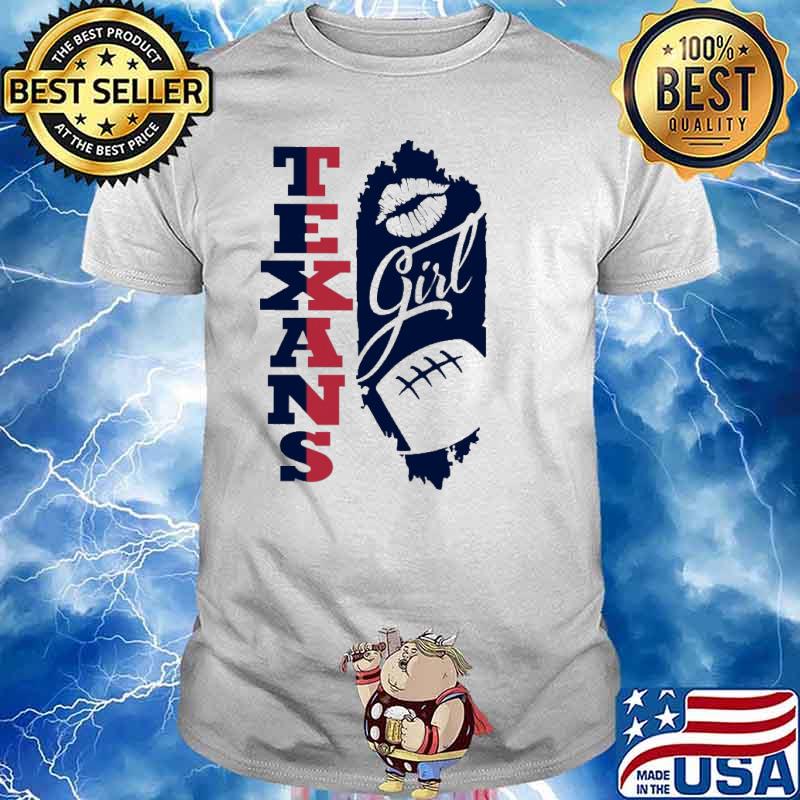 Texans Girl Lip Baseball Shirt