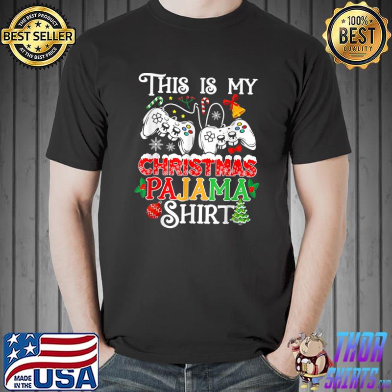 This is my christmas family pajamas xmas tree video game T-Shirt