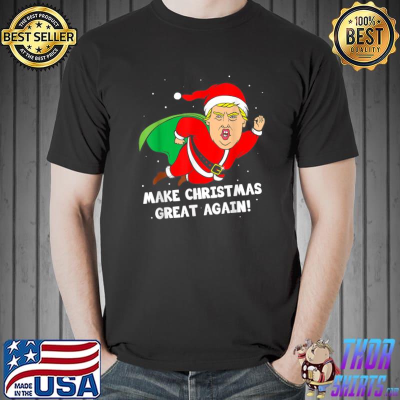 Trump Santa Hero 2024 Make Christmas Great Again Ugly Sweater T-Shirt