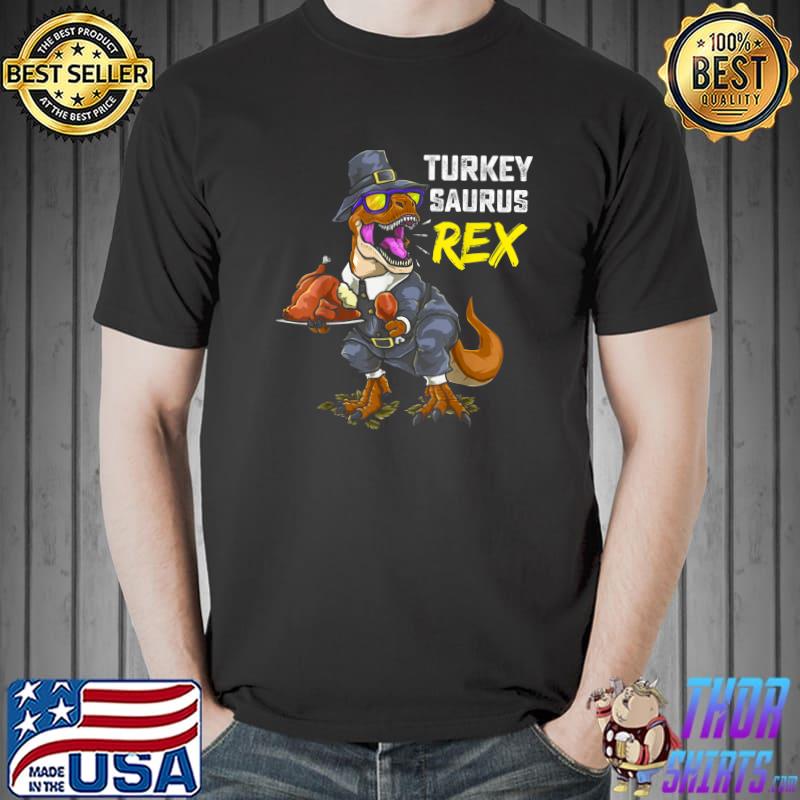Turkey Saurus Rex Dinosaur T-Rex Thanksgiving Boy T-Shirt