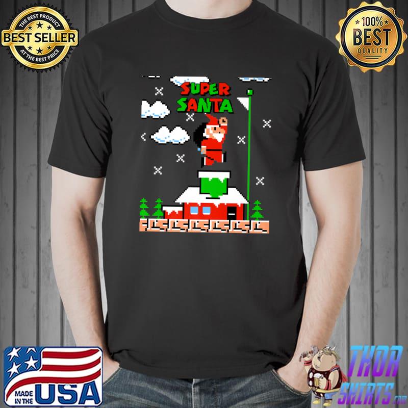 Ugly Christmas Sweater Super Santa Game T-Shirt