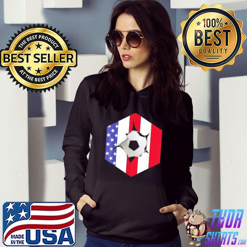 Us flag soccer ball s Hoodie