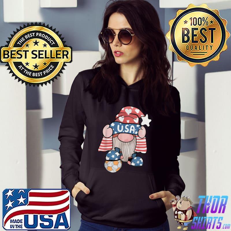 Usa American Soccer Team Football Gnomes American Flag T-Shirt Hoodie