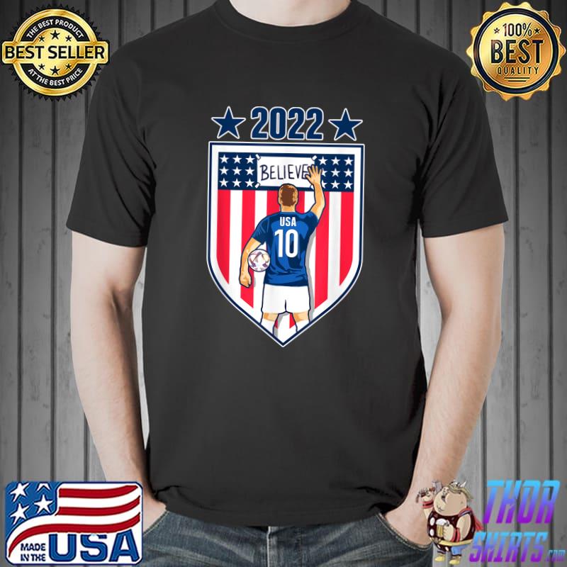USA Jersey Soccer, Retro10 American Football USA Soccer T-Shirt