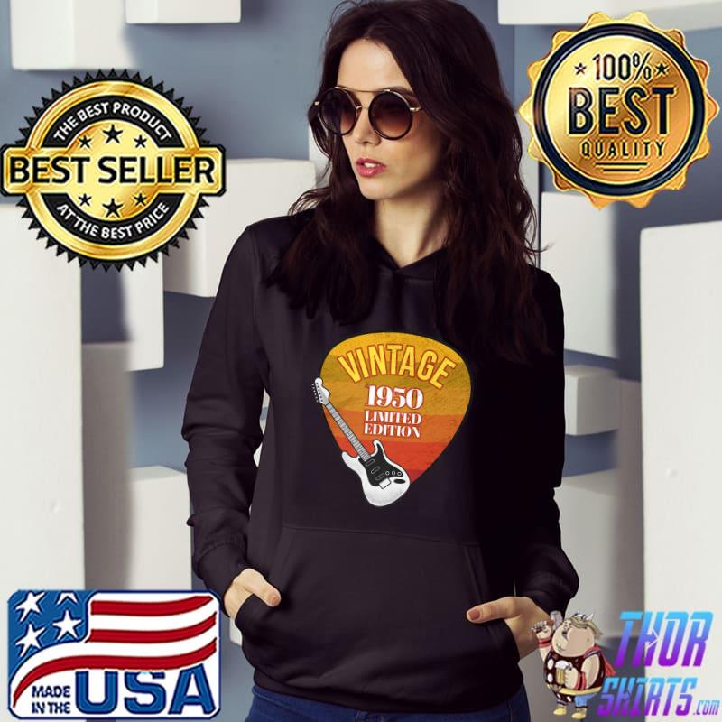 Vintage 1950 Limited Edition Guitar Player Birthday Music T-Shirt Hoodie