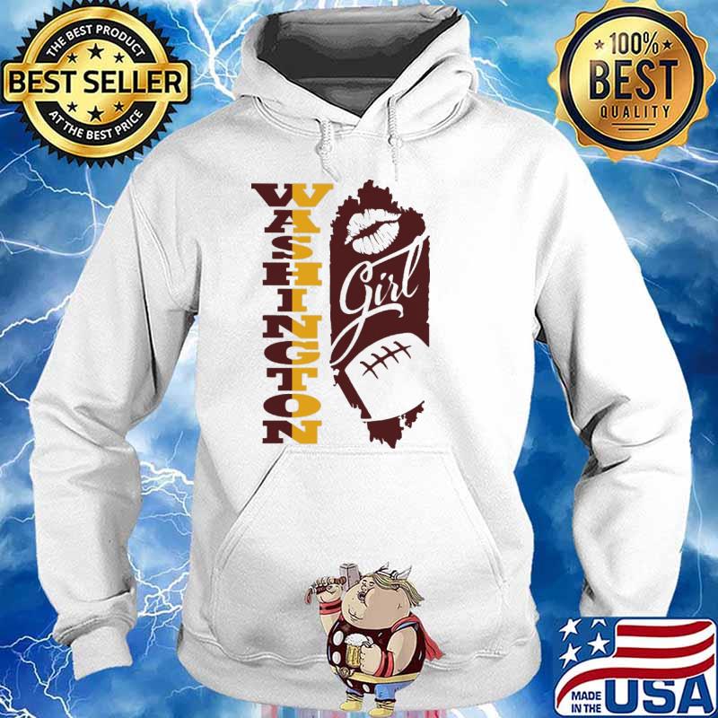 Washington Girl Lip Baseball Shirt Hoodie