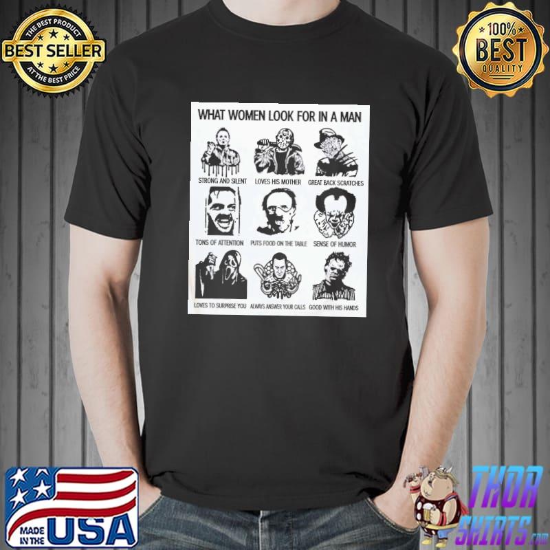 What women look for in a man funny halloween trending shirt