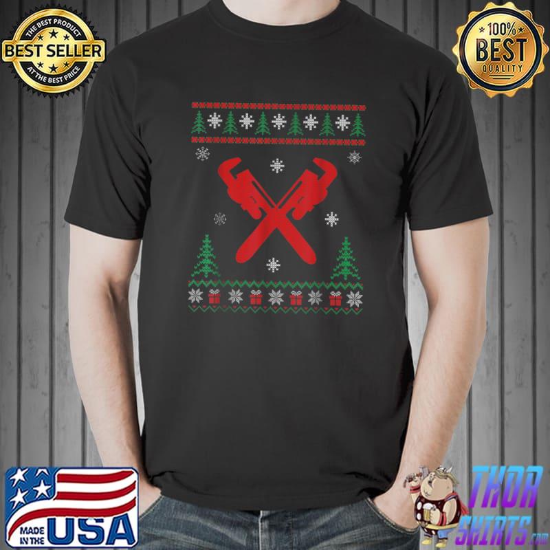 Xmas Matching Family Plumber Ugly Christmas Sweater T-Shirt