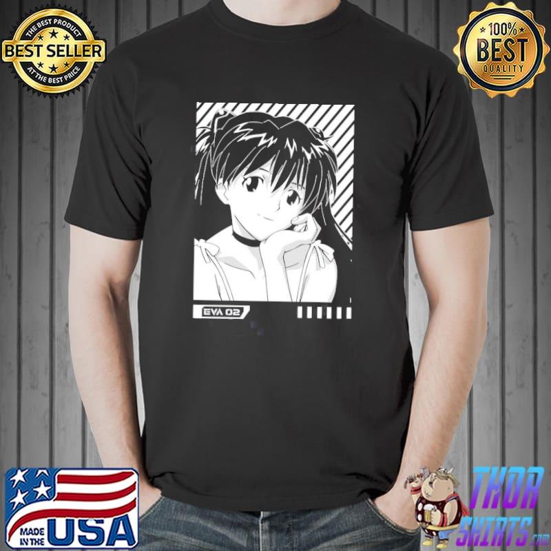 02 asuka langley soryu neon genesis evangelion retro style shirt