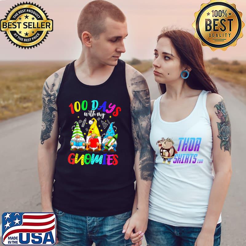 100th Day 100 Days Of School Gnome Costume Colorful T-Shirt Tank Top