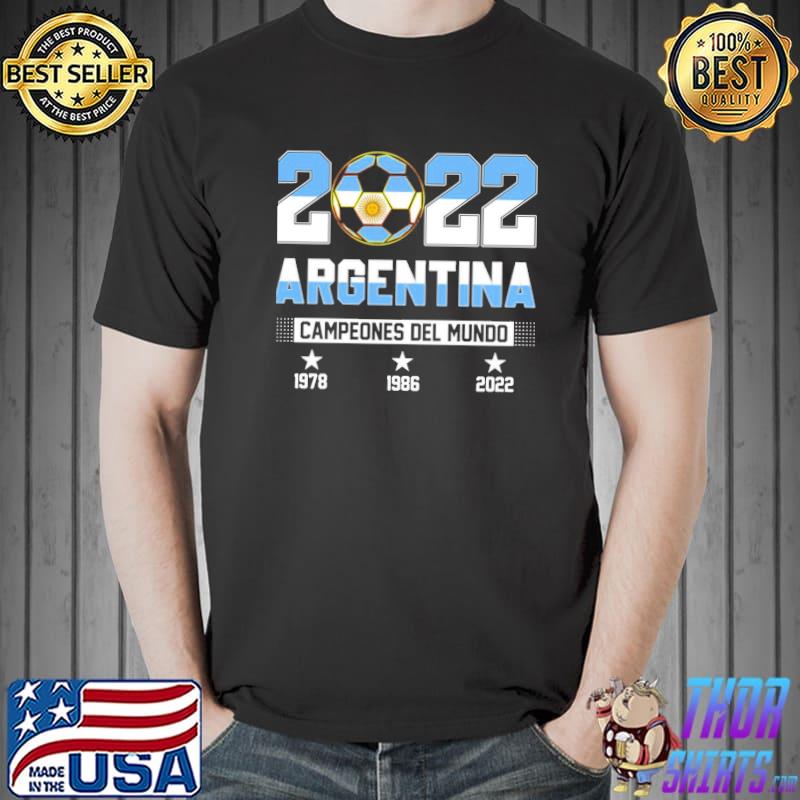 2022 Argentina campeones del mundo 2022 world cup Football classic shirt