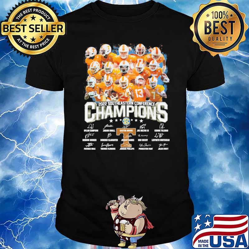 2022 southerstern conference champions Tennessee signatures shirt