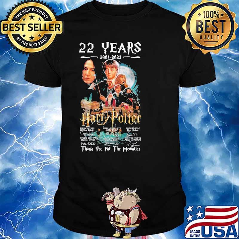 22 years 2001 2023 Harry Potter Thank You For The Memories Shirt
